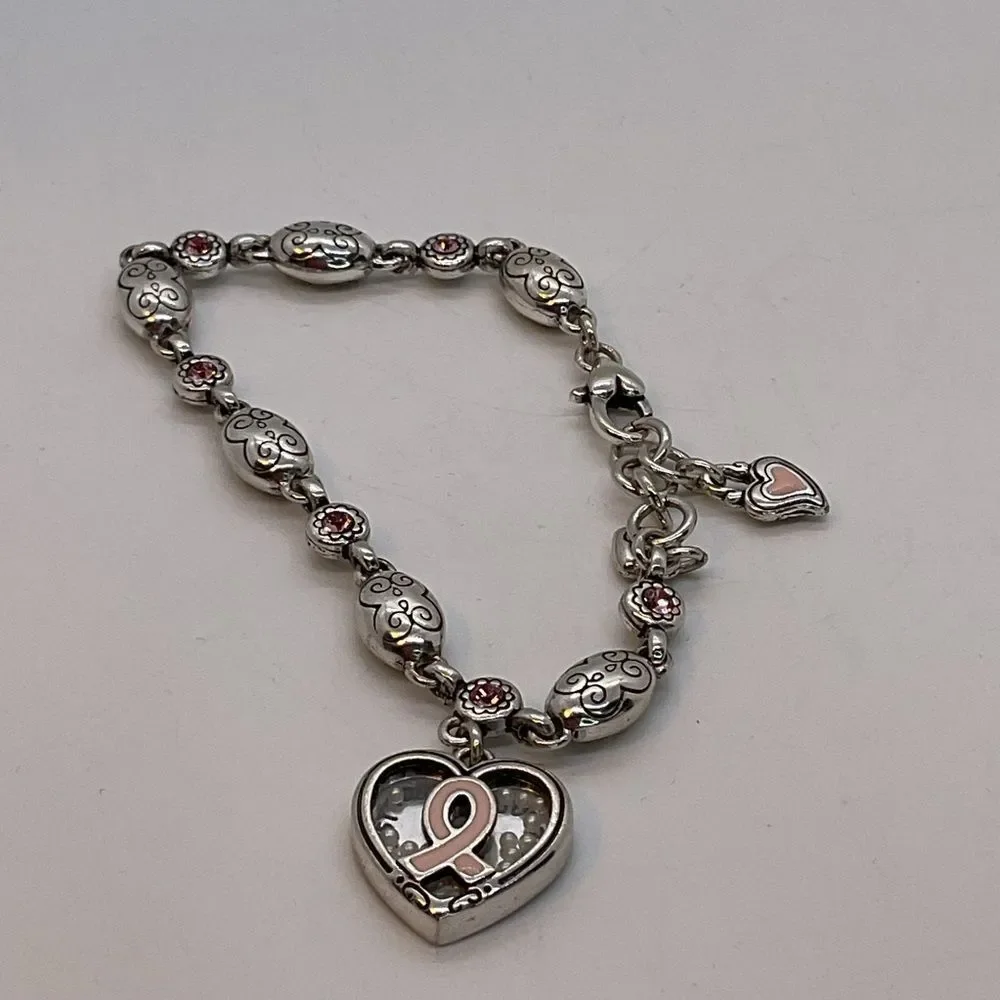 Brighton Power of Pink Legacy Heart Charm Bracelet